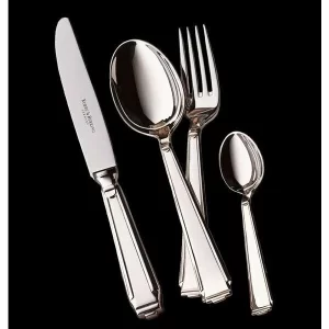 Robbe & Berking 4 Teilig Menübesteck Art Deco 150g Versilbert Poliert 6