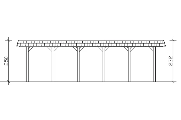 SkanHolz SKAN HOLZ Carport Spreewald 585 X 893 Cm Mit Aluminiumdach, Schwarze Blende, Lasiert In Nussbaum 5