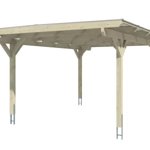 SkanHolz SKAN HOLZ Carport Odenwald 428 X 648 Cm, Lasiert In Weiß 10