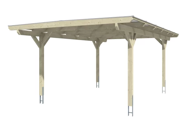 SkanHolz SKAN HOLZ Carport Odenwald 428 X 648 Cm, Lasiert In Weiß 3