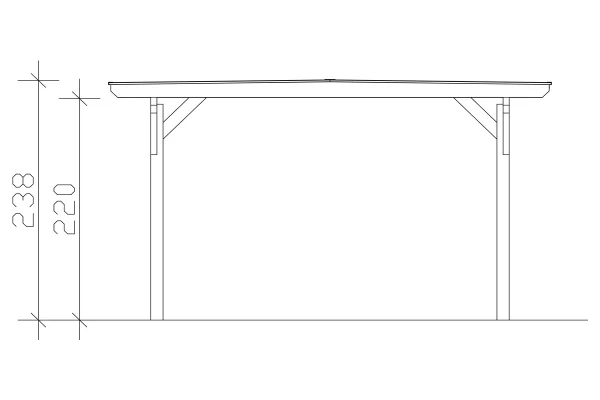 SkanHolz SKAN HOLZ Carport Odenwald 428 X 648 Cm, Lasiert In Weiß 1