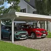 SkanHolz SKAN HOLZ Carport Emsland 613 X 604 Cm Mit Aluminiumdach, Lasiert In Weiß 22