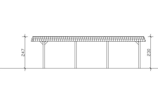 SkanHolz SKAN HOLZ Carport Wendland 409 X 870 Cm Mit EPDM-Dach 5