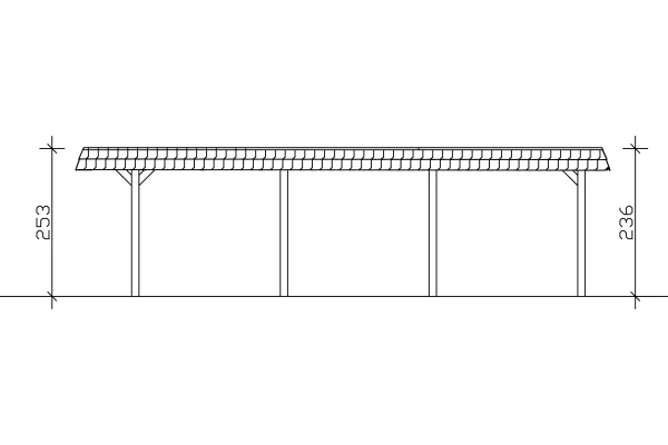 SkanHolz SKAN HOLZ Carport Wendland 630 X 879 Cm Mit EPDM-Dach, Schwarze Blende, Lasiert In Weiß 7