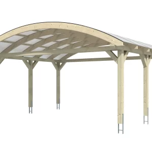 SkanHolz SKAN HOLZ Bogendach-Carport Franken 635 X 541 Cm, Lasiert In Schiefergrau 12