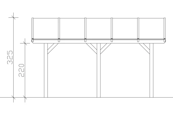 SkanHolz SKAN HOLZ Bogendach-Carport Franken 635 X 541 Cm, Lasiert In Schiefergrau 5