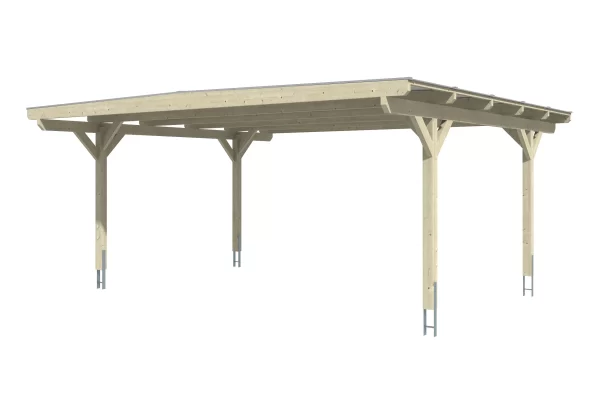 SkanHolz SKAN HOLZ Carport Odenwald 640 X 541 Cm, Lasiert In Schiefergrau 1