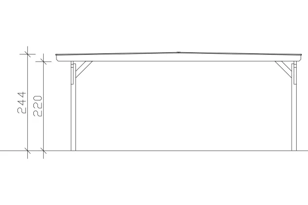 SkanHolz SKAN HOLZ Carport Odenwald 640 X 541 Cm, Lasiert In Schiefergrau 5