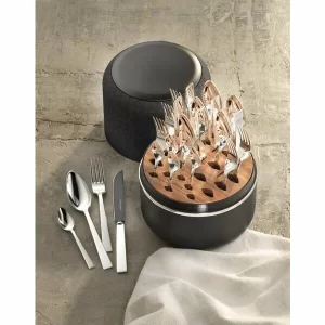 Robbe & Berking The Box Besteckset 24-tlg. Riva 150 G Versilbert Frozen Black 7
